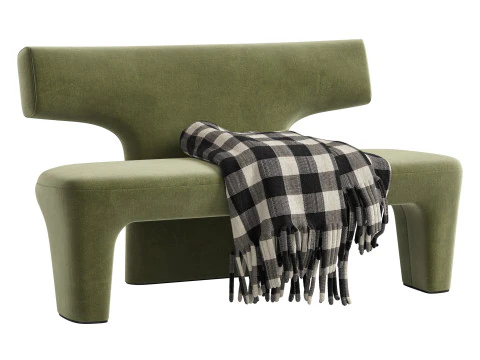 Armless Sofa FURNITURE By LITHO 3D Model