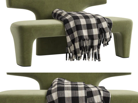 Armless Sofa FURNITURE By LITHO 3D Model