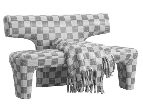 Armless Sofa FURNITURE By LITHO 3D Model
