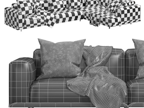 Arflex Claudine L Sofa Modèle 3D