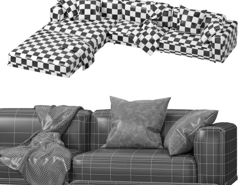 Arflex Claudine L Sofa Model 3D