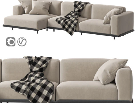 Arflex Claudine L Sofa 3D Model