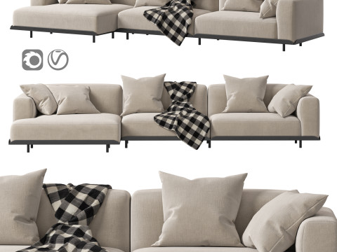 Arflex Claudine L Sofa 3D Model