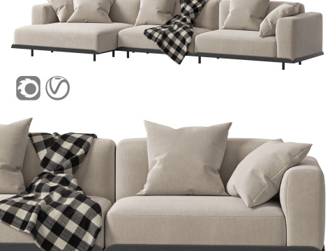 Arflex Claudine L Sofa 3D Model