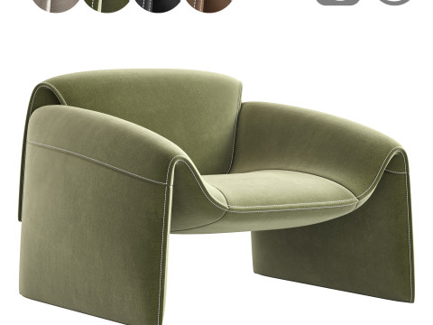 LE CLUB Armchair By Poliform 3D-Modell
