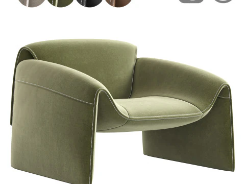 Poliform 的 LE CLUB 扶手椅 3D 模型