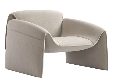 LE CLUB Armchair By Poliform 3D Model
