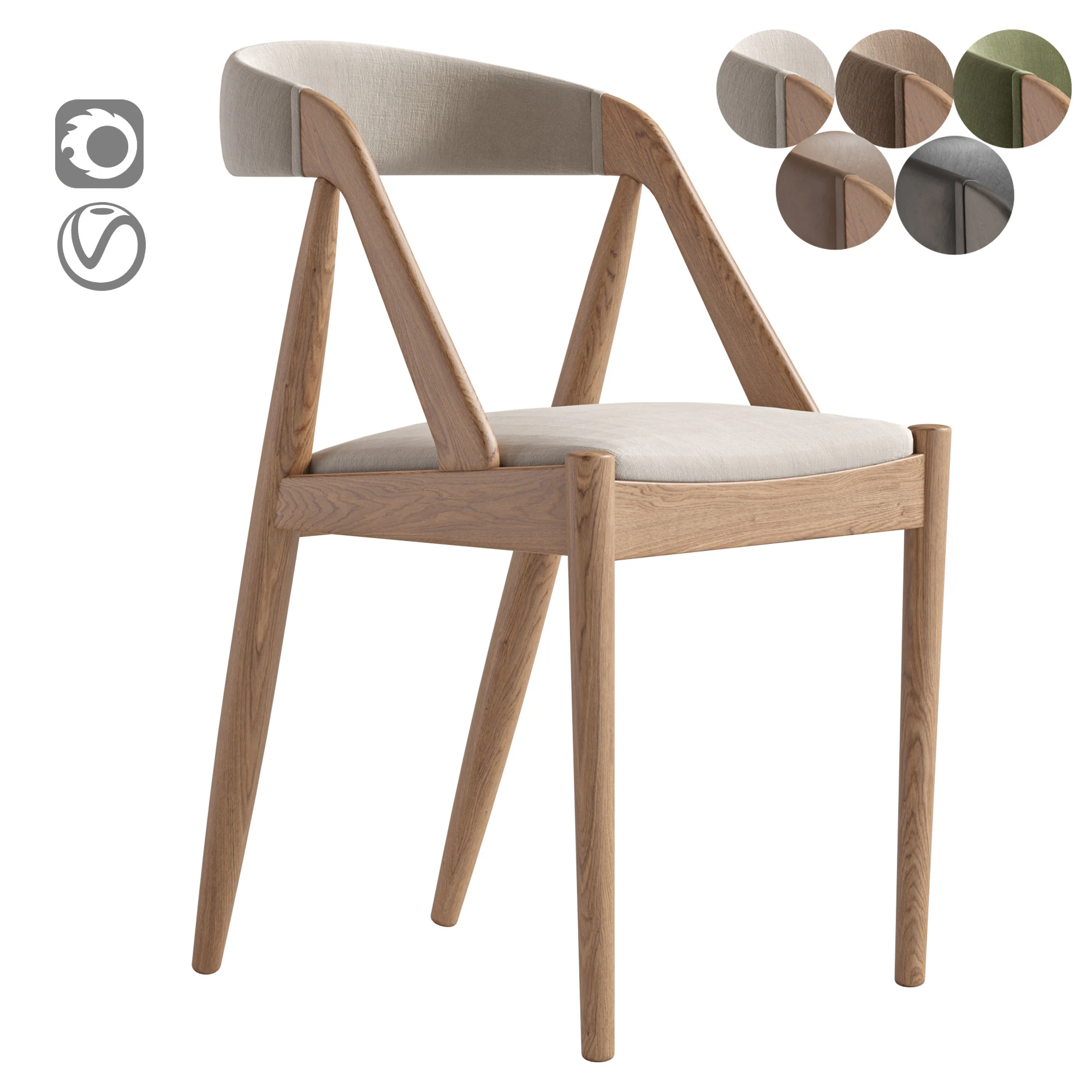 LOTTE CHAIR 3D Model .c4d .max .obj .3ds .fbx .stl .blend 