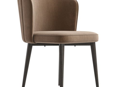 CLAUDE FABRIC DINING CHAIR Model 3D