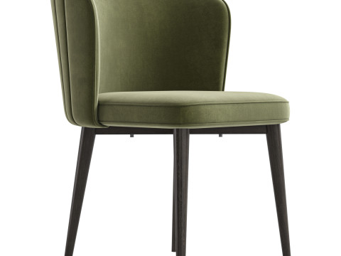 CLAUDE FABRIC DINING CHAIR Model 3D