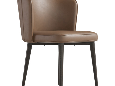 CLAUDE FABRIC DINING CHAIR Model 3D