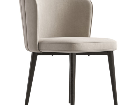CLAUDE FABRIC DINING CHAIR Model 3D