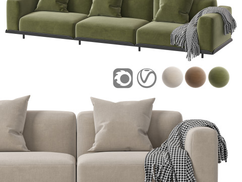 Arflex Claudine L Sofa 3D Model