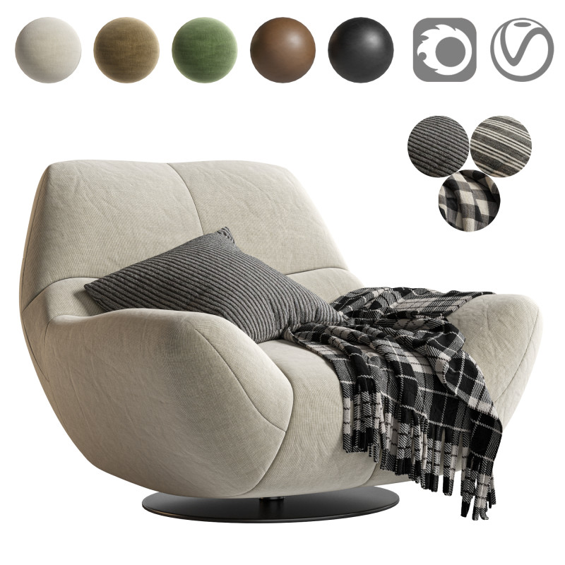 MOJITO-ARMCHAIR By CAMPO DE FIORI Modelo 3D .c4d .max .obj .3ds .fbx .stl .blend 