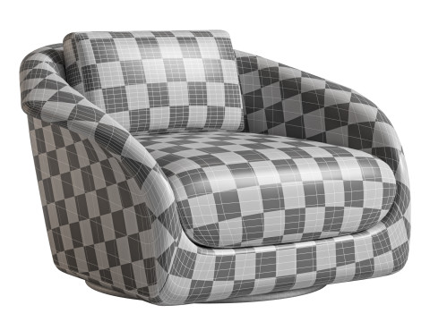 Ezra Swivel Chair Modello 3D