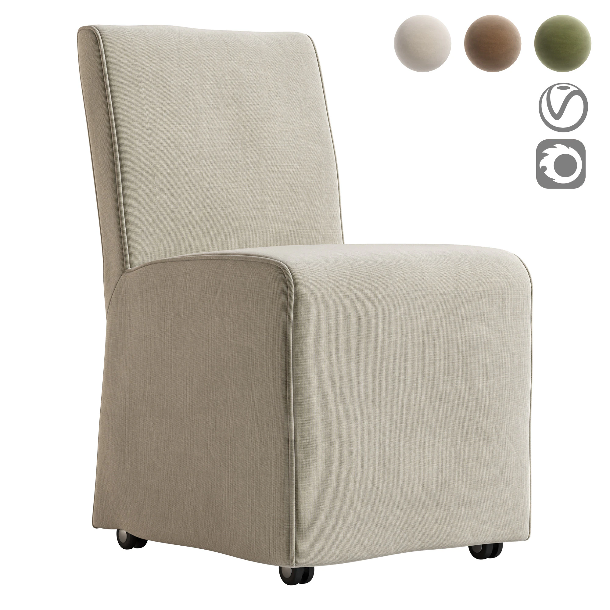 Обеденный стул FIRENZE от Riviera Maison 3D Модель .c4d .max .obj .3ds .fbx .stl .blend 