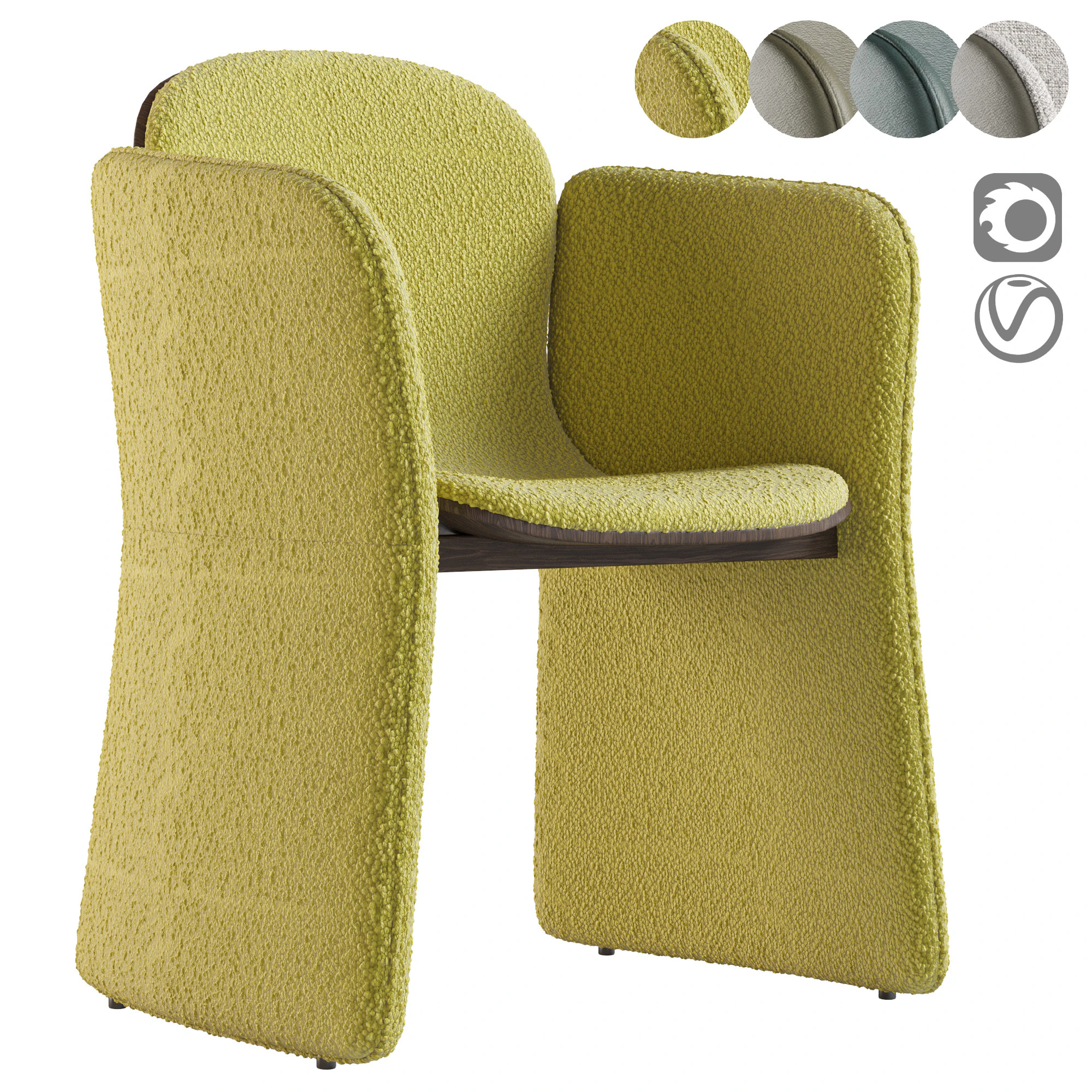 Mitte Chair DN - 03 by Designerd 3D Model .c4d .max .obj .3ds .fbx .stl .blend 