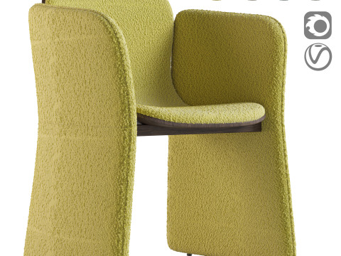 Mitte Chair DN - 03 by Designerd 3D-Modell