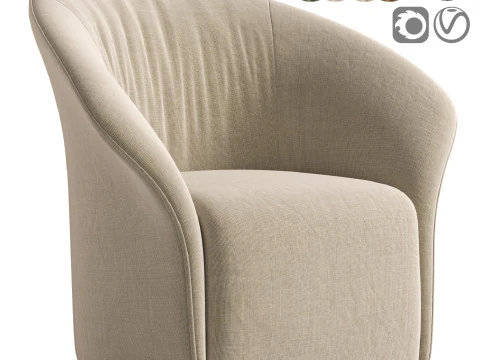 FULHAM Sessel von Gianfranco Ferre Home 3D Modell