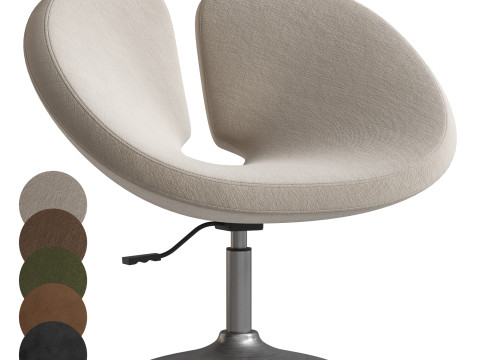Perch Faux Leather Height Adjustable Chair 3D-Modell