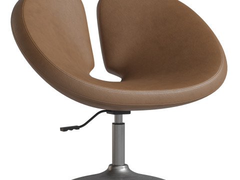 Perch Faux Leather Height Adjustable Chair Modello 3D