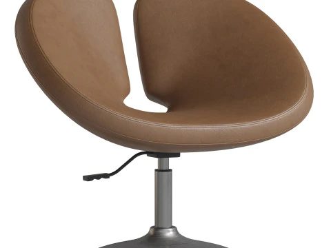 Perch Faux Leather Height Adjustable Chair 3D Model