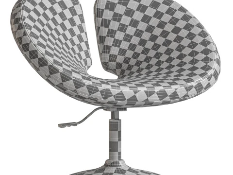 Perch Faux Leather Height Adjustable Chair 3D Model