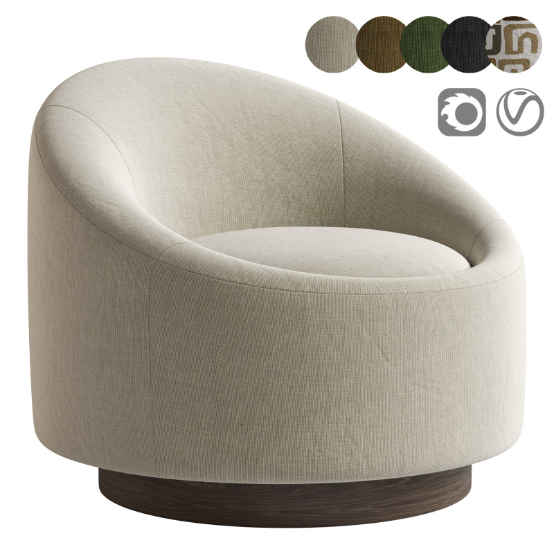 Berlin Armchair By Pierre Frey Modello 3D .c4d .max .obj .3ds .fbx .stl .blend