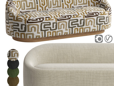 Berlin Sofa By Pierre Frey 3D Model