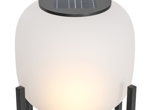 Modern Simplicity Solar Waterproof Cylinder Stainless Steel Acrylic LED Standing Floor Lamp For Outd 3Dモデル
