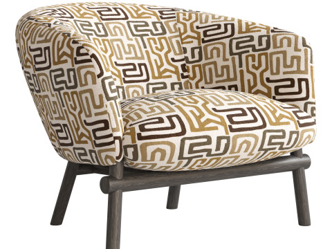 Livre Armchair By Gallotti Radice Modello 3D