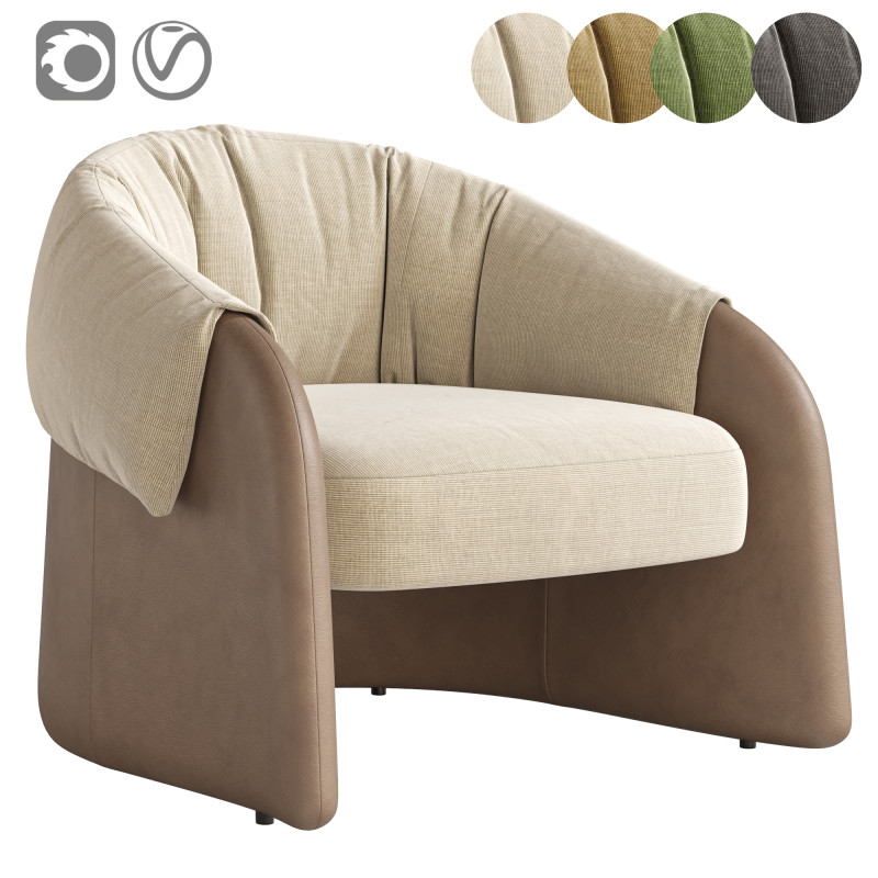 BLAZER ARMCHAIR By Ditre Italia Model 3D .c4d .max .obj .3ds .fbx .stl .blend 