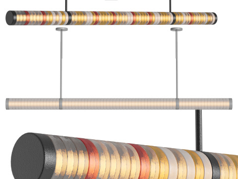 Galet Satin H Chandelier by HOLLY HUNT 3D Модель