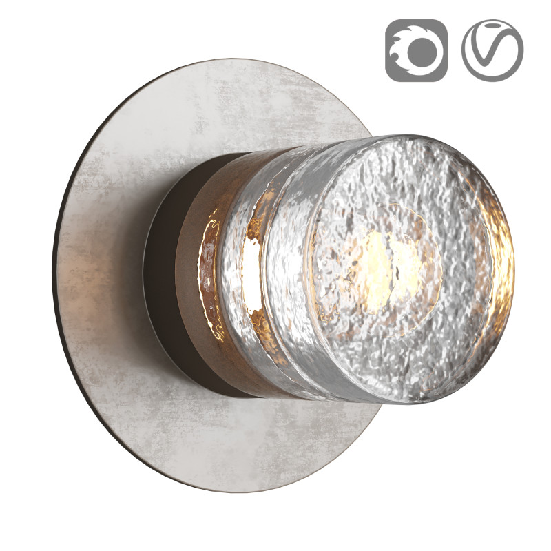 Galet Ceiling Mount or Sconce by HOLLY HUNT 3D Model .c4d .max .obj .3ds .fbx .stl .blend