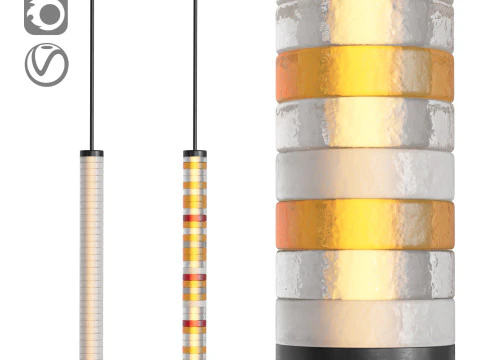 ガレット サテン V ペンダント by HOLLY HUNT 3Dモデル