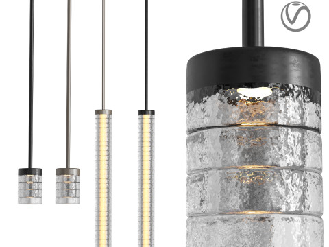Galet V Pendant Lamp by HOLLY HUNT 3D Модель