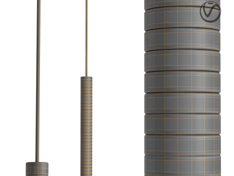 Galet V Pendant Lamp by HOLLY HUNT 3D 模型