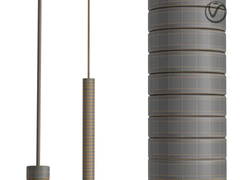 Galet V Pendant Lamp by HOLLY HUNT 3D Model