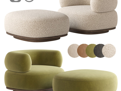 Split Armchair by Emmanuelle Simon 3D Model