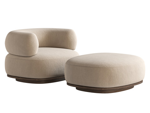 Split Armchair by Emmanuelle Simon 3D Model
