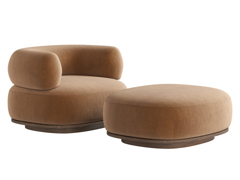 Split Armchair by Emmanuelle Simon 3D Model