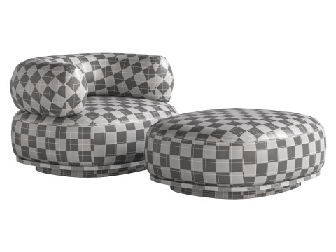 Split Armchair by Emmanuelle Simon 3D Model