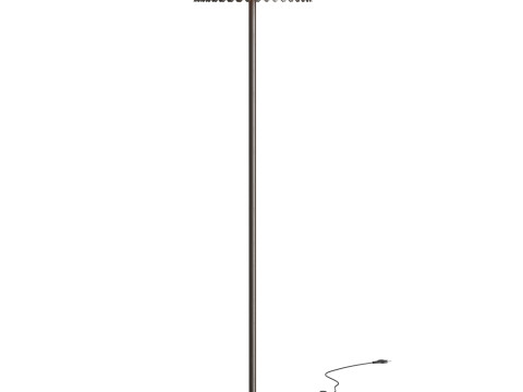 Czarna metalowa lampa podłogowa Oceana Model 3D