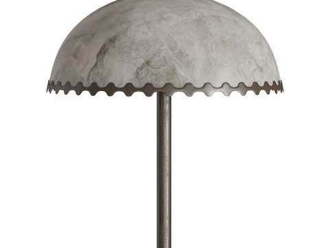 Czarna metalowa lampa podłogowa Oceana Model 3D