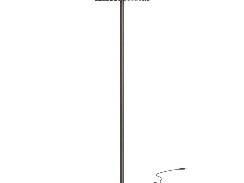 Oceana Black Metal Floor Lamp 3D Model