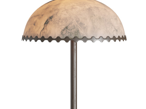 Czarna metalowa lampa podłogowa Oceana Model 3D