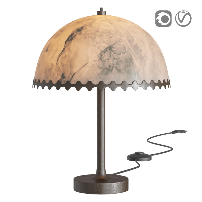 Oceana Black Metal Table Lamp 3D 模型 .c4d .max .obj .3ds .fbx .stl .blend 