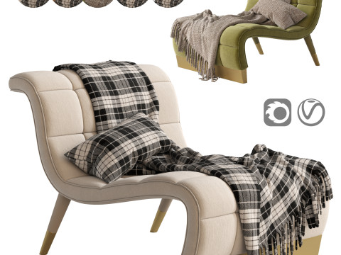 BONNIE 20 Armchair By Gianfranco Ferre Home 3D Model
