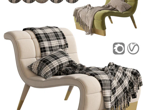 BONNIE 20 Kursi Berlengan Oleh Gianfranco Ferre Home Model 3D