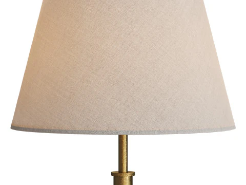 Viator Wrapped White Leather Table Lamp 3D Model